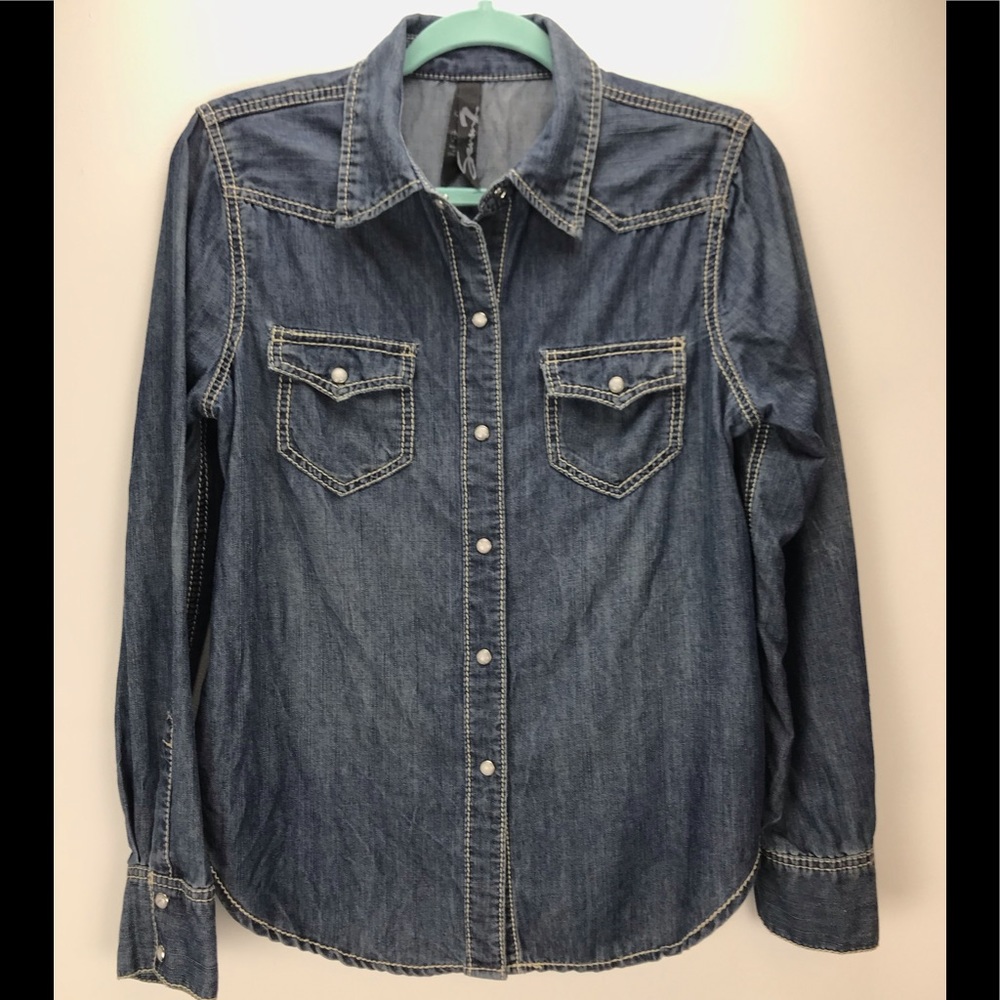 Seven 7 Denim Top Size Medium